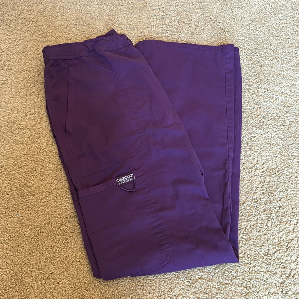 Purple Cherokee 5 pocket scrub pant